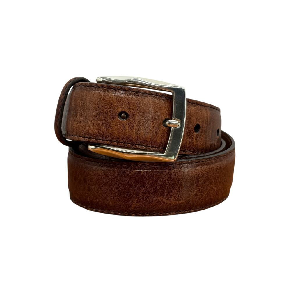 Brighton Leather Dress Belt Mens SZ 34 Brown USA Classic Western Everyday Dad